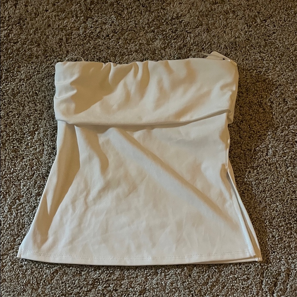 White Strapless Women's Top